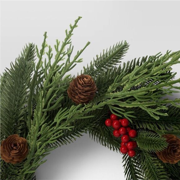 13 inches Christmas Cedar Wreath - Picture 3 of 3